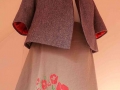 vlněný kabátek s hedvábím s podšívkou s autorským desénem- sítotisk by ashaadox